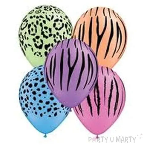 balony safari neon mix qualatex 11 50 szt