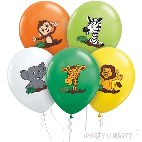 balony safari zwierzeta mix godan 12 5 szt