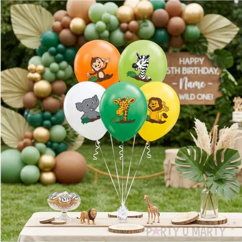 balony safari zwierzeta mix godan 12 5 szt