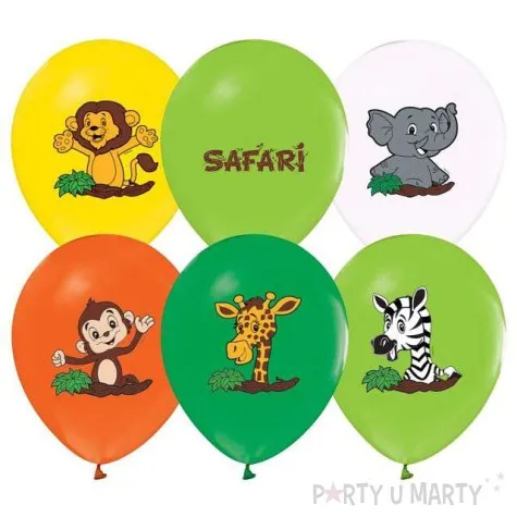 balony safari zwierzeta mix godan 12 5 szt