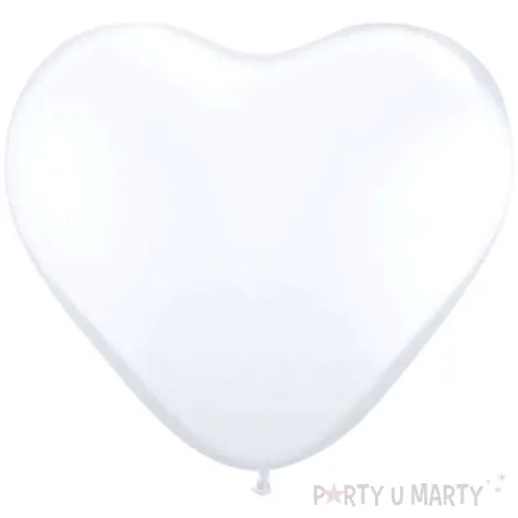 balony serca biale folat 12 8 szt