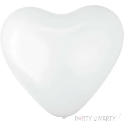 balony serca ekologiczne biale partypal 12 6 szt