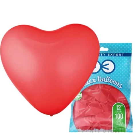 balony serca ekologiczne czerwone partypal 12 100 szt hrt