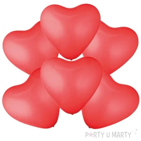 balony serca ekologiczne czerwone partypal 12 6 szt