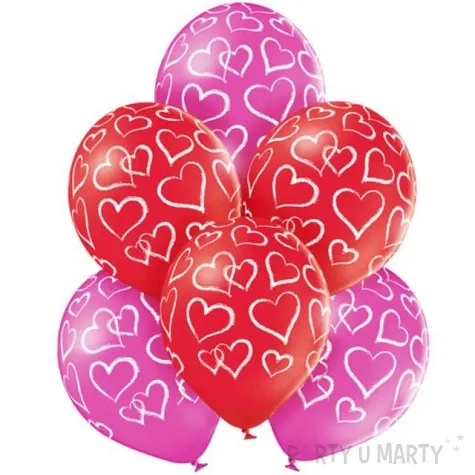 balony serca pastel mix belbal 12 6 szt