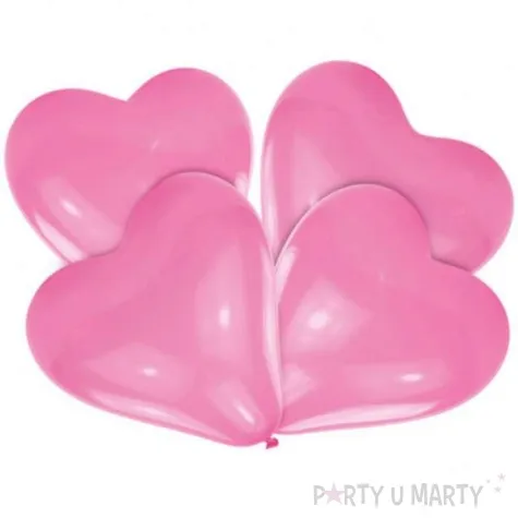 balony serca rozowe amscan 12 4 szt