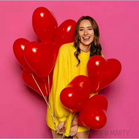 balony serca satynowe zloty amscan 12 50 szt