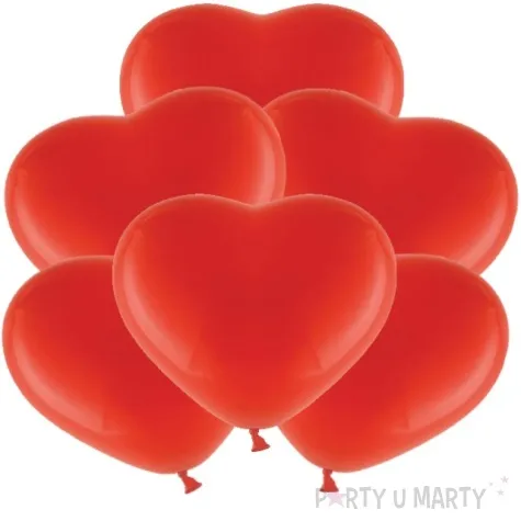 balony serduszka czerwone belbal 11 6 szt hrt