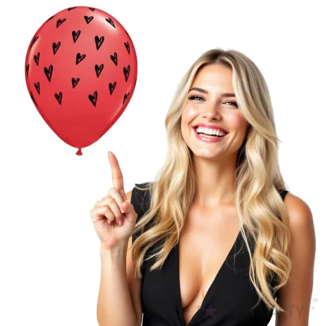 balony serduszka czerwone qualatex 11 25 szt