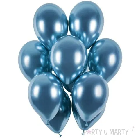 balony shiny niebieski chrom gemar 13 50 szt