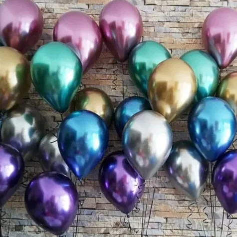 balony shiny rozowe zloto gemar 13 50 szt