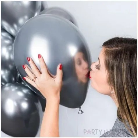 balony shiny srebrny chrom gemar 13 50 szt