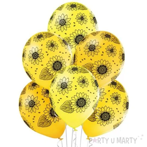 balony sloneczniki pastel zolty belbal 12 6 szt