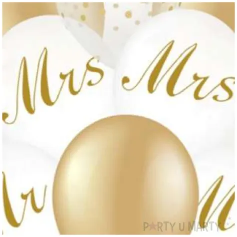 balony slub zlote z konfetti biale i zlote partydeco 12