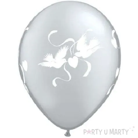 balony slubne golabki transparentne qualatex 11 25 szt