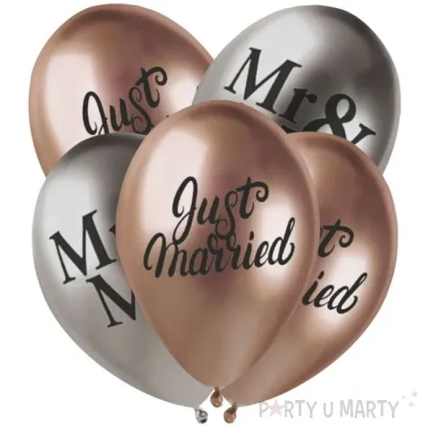 balony slubne ona i on metaliczne gemar 13 5 szt