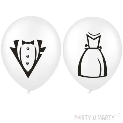 balony slubne smoking i suknia partpal 12 14 szt