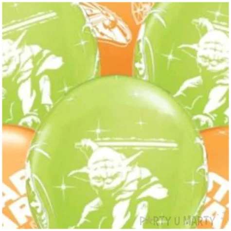 balony star wars darth vader i yoda pastel mix qualatex 12 6 szt