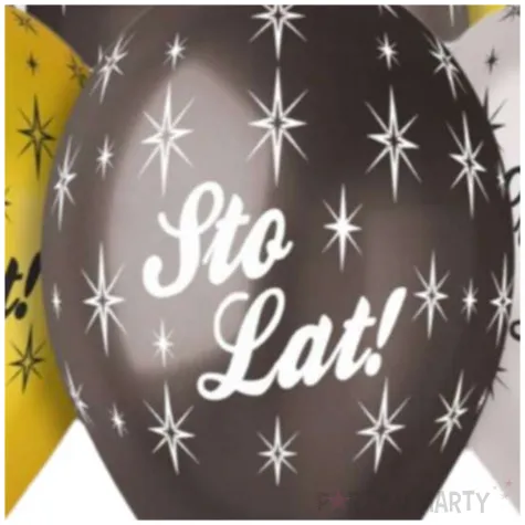 balony sto lat metaliczne 13 gemar 6 szt