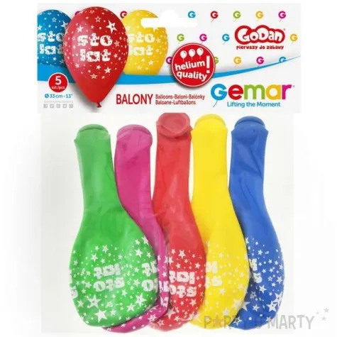 balony sto lat mix gemar 13 5 szt