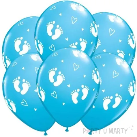 balony stopki blekitne qualatex 11 6 szt