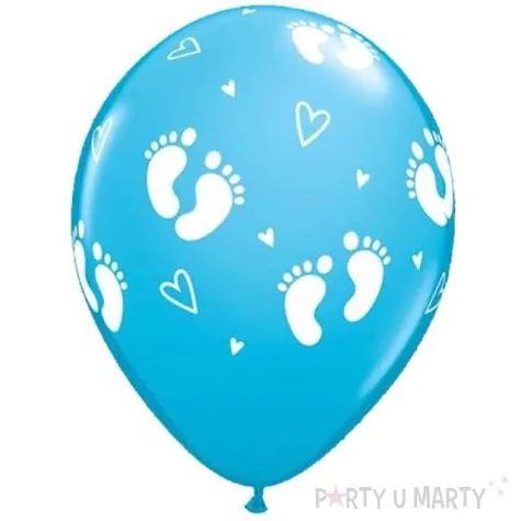 balony stopki blekitne qualatex 11 6 szt