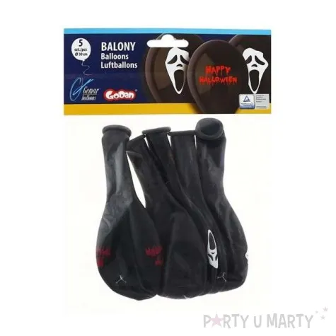 balony straszne halloween czarne gemar 12 5 szt