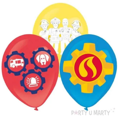 balony strazak sam mix amscan 11 6 szt