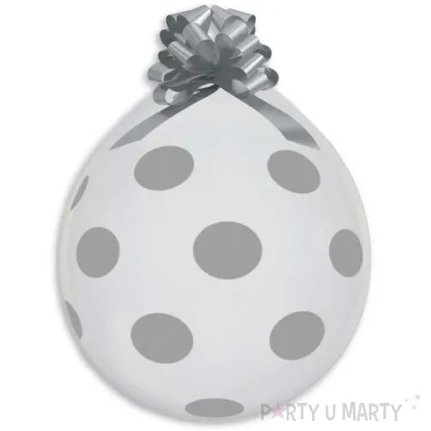 balony stuff srebrne grochy gemar 18 25 szt