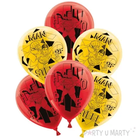 balony superman czerwony zolty party factory 10 10 szt
