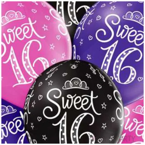 balony sweet 16 mix belbal 12 6 szt