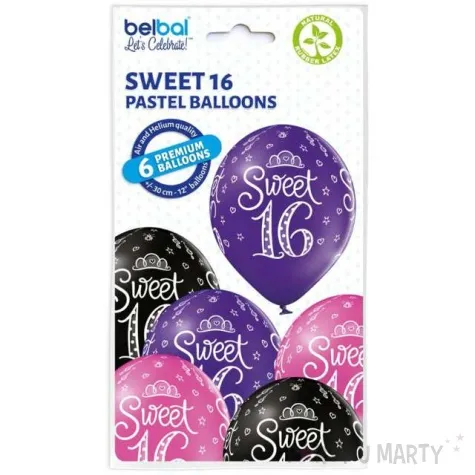 balony sweet 16 mix belbal 12 6 szt