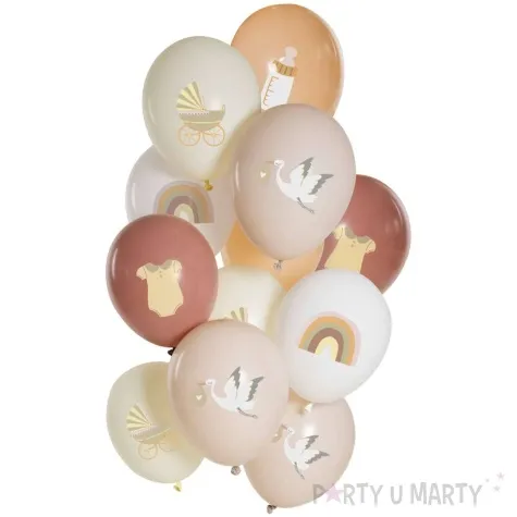 balony sweet baby baby shower mix 33 cm 12 szt