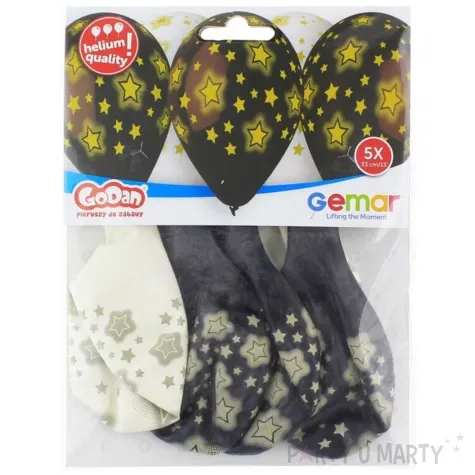 balony swiecace gwiazdki 13 gemar 5 szt