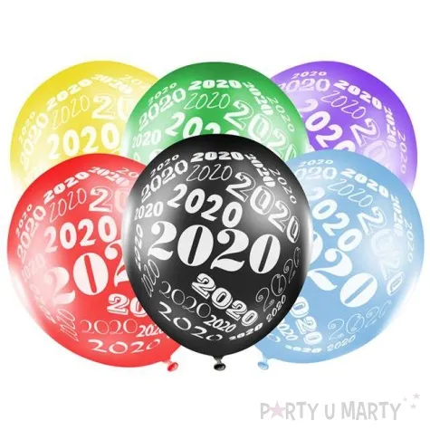 balony sylwester 2020 mix strong 12 6 szt