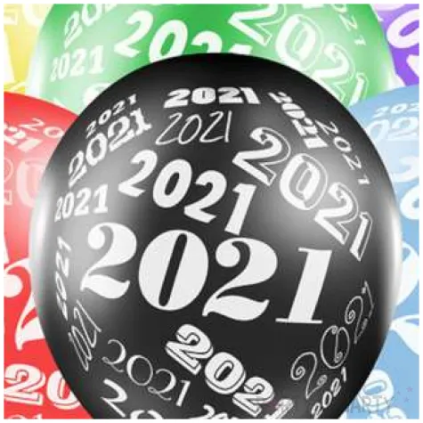 balony sylwester 2021 mix metalik strong 12 50 szt