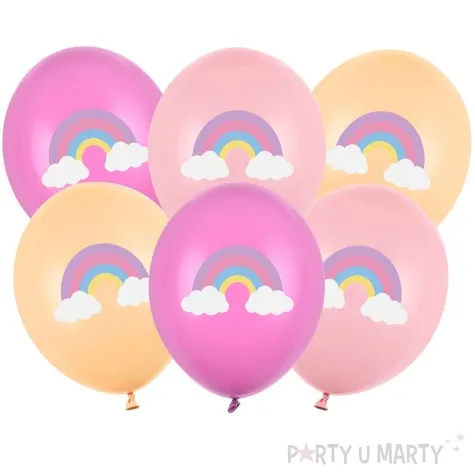 balony tecza mix strong 12 6 szt