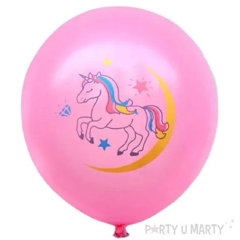 balony teczowy jednorozec rozowe dekoracjepolska 12 5 szt