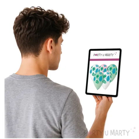 balony tropikalne liscie pastel mix gemar 13 5 szt