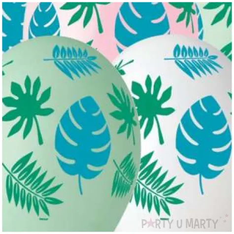 balony tropikalne liscie pastel mix gemar 13 5 szt