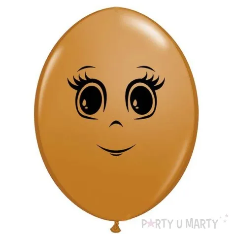 balony twarz kobiety jasnobrazowy qualatex 6 50 szt