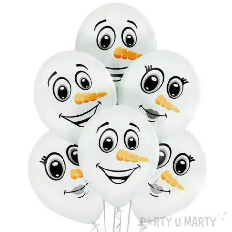 balony twarze balwana pastel biale belbal 12 6 szt