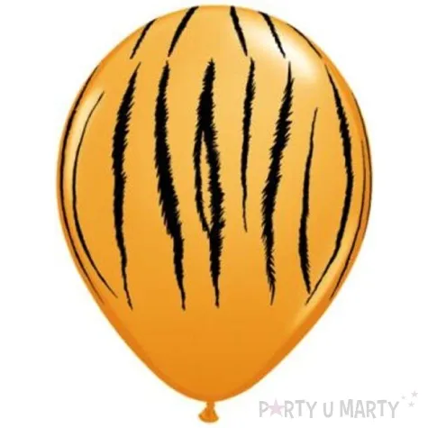 balony tygrysie paski pomaranczowy pastel qualatex 11 25 szt