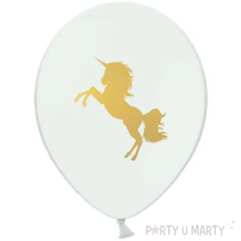balony unicorn gold biale 11 5 szt