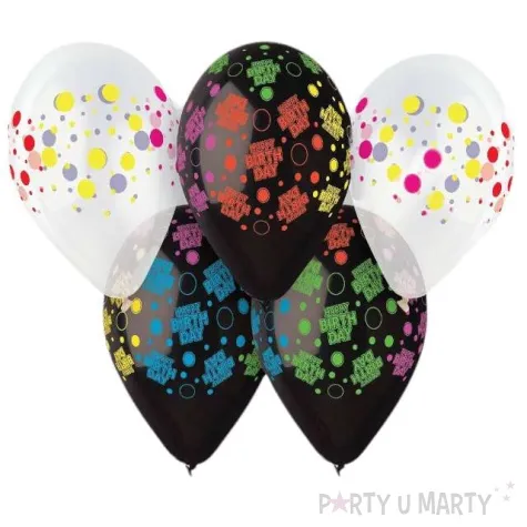 balony urodzinowe groszki 13 gemar 5 szt