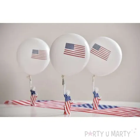 balony usa party biale santex 9 8 szt