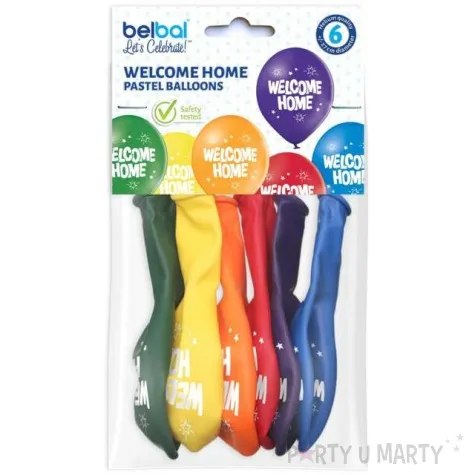 balony welcome home pastel mix belbal 10 6 szt