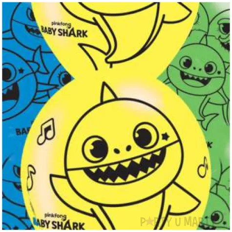 balony wesole rekiny mix amscan 11 6 szt