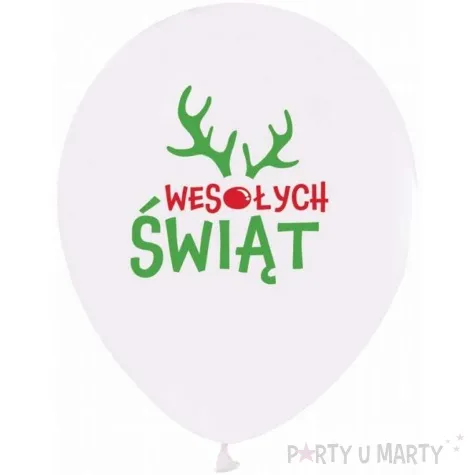 balony wesolych swiat rogi renifera pastel mix godan 12 5 szt