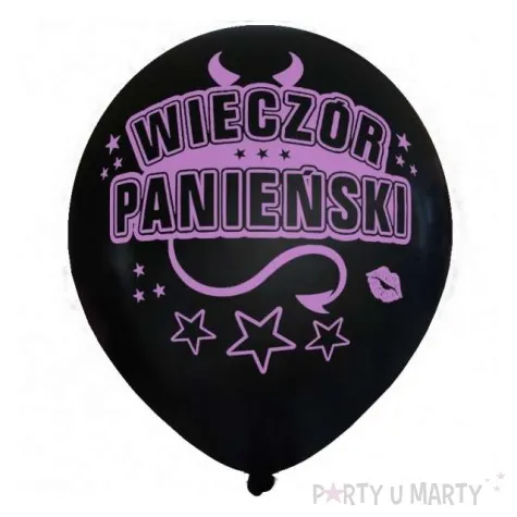 balony wieczor panienski 12 czarne 5 szt